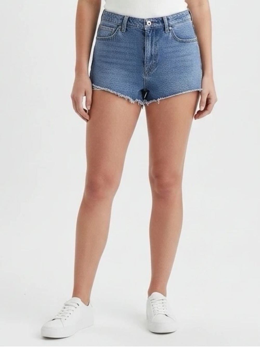 Topshop Light Wash Jean Shorts